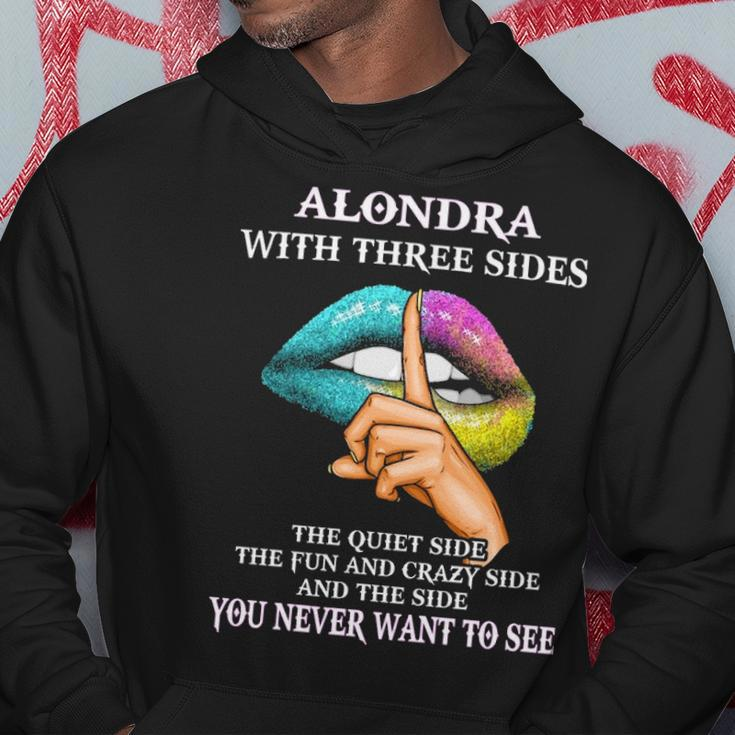 Alondra Name Gift Alondra With Three Sides Hoodie Funny Gifts