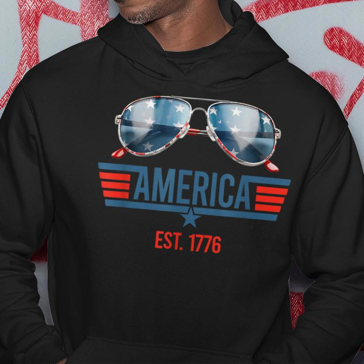 America Est 1776 Usa 4Th Of July Patriotic Sunglasses Hoodie Unique Gifts