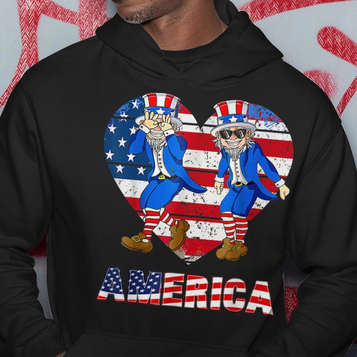 America Uncle Sam Griddy Dance Funny 4Th Of July Hoodie Unique Gifts