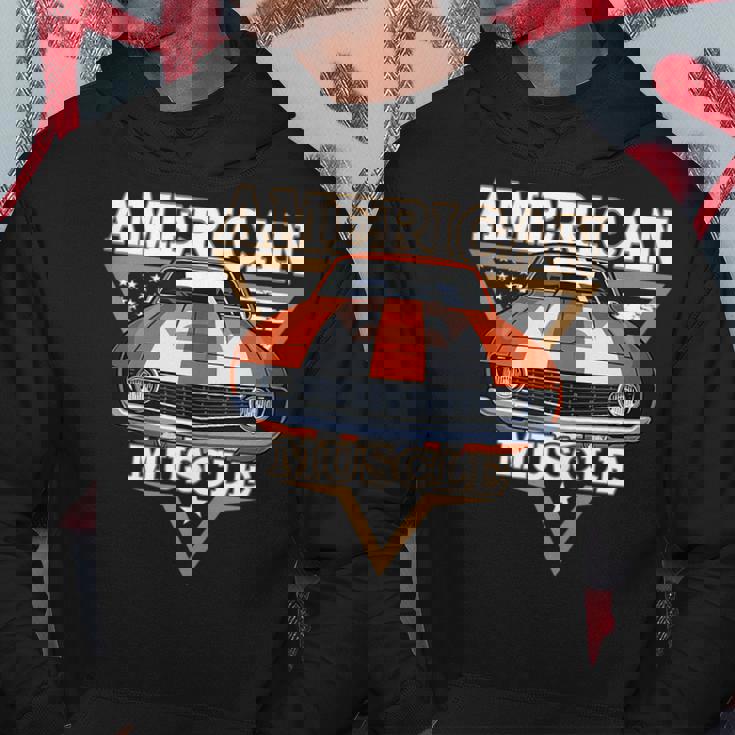 American Flag Vintage Muscle Car Hot Rod And Muscle Car Hoodie Unique Gifts