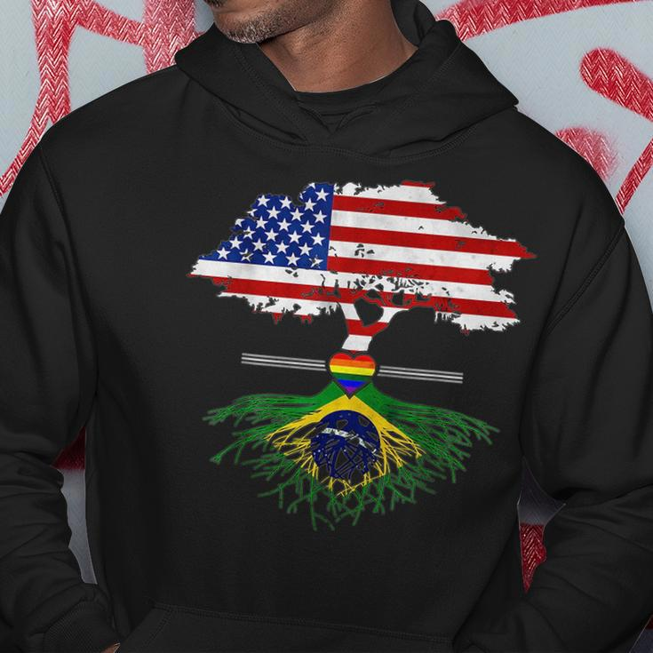 American Grown Brazilian Roots Gay Heart Lgbt Pride Hoodie Unique Gifts