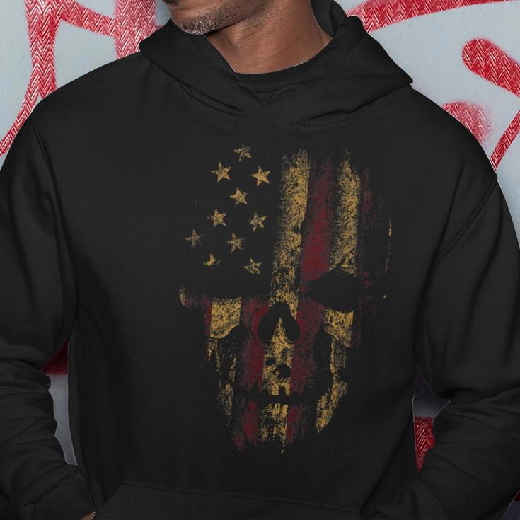 American Skull Flag Patriotic Happy 4Th Of July Hoodie Unique Gifts