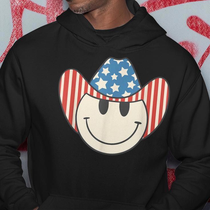 American Smile Face Cowboy Cowgirl 4Th Of July Howdy Rodeo Hoodie Unique Gifts