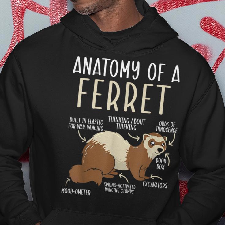 Anatomy Of A Ferret Lover Wildlife Animal Ferret Owner Hoodie Unique Gifts