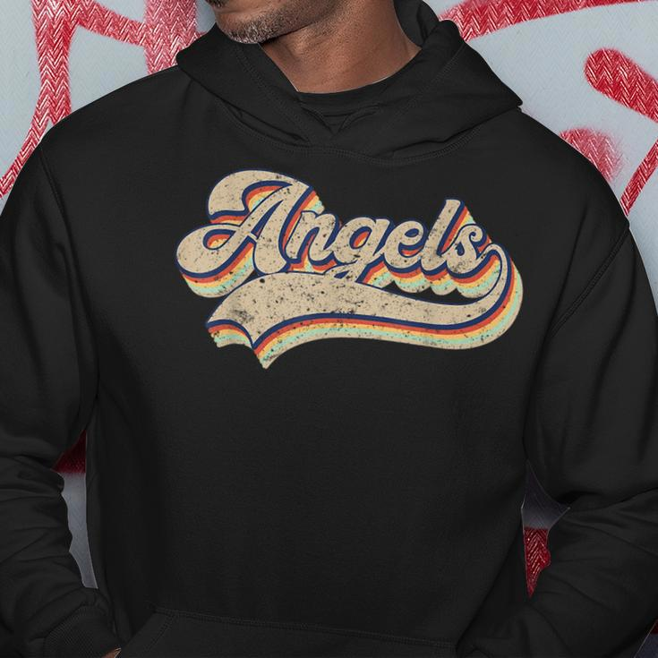 Angels Name Vintage Retro Baseball Lovers Baseball Fans Baseball Funny Gifts Hoodie Unique Gifts