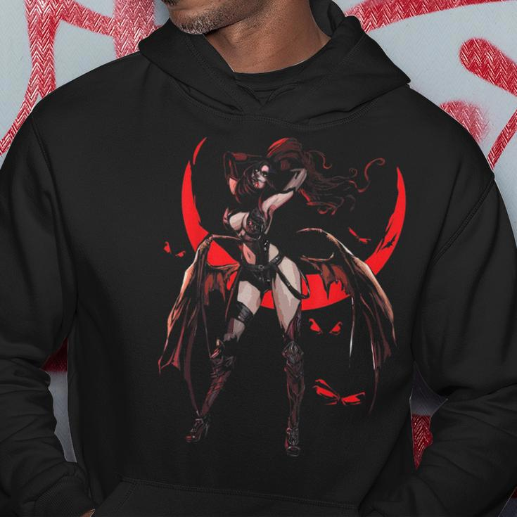 Anime Vampire Girl Blood Moon Scary Horror Halloween Hoodie Unique Gifts