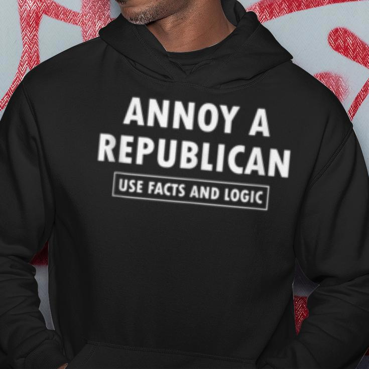 Annoy A Republican Use Facts Logic- Funny Impeachment Trial Hoodie Unique Gifts