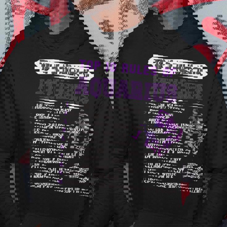 Aquarius Zodiac Birthday Top 10 Rules Of Aquarius Hoodie Unique Gifts