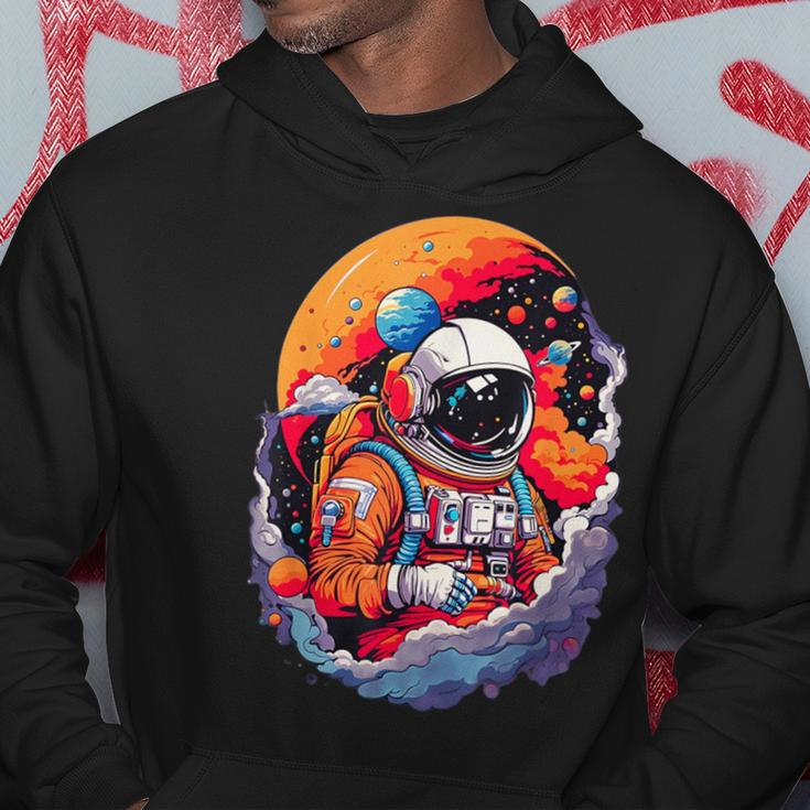 Astronaut In Space Astronaut With Planets Spaceman Hoodie Unique Gifts