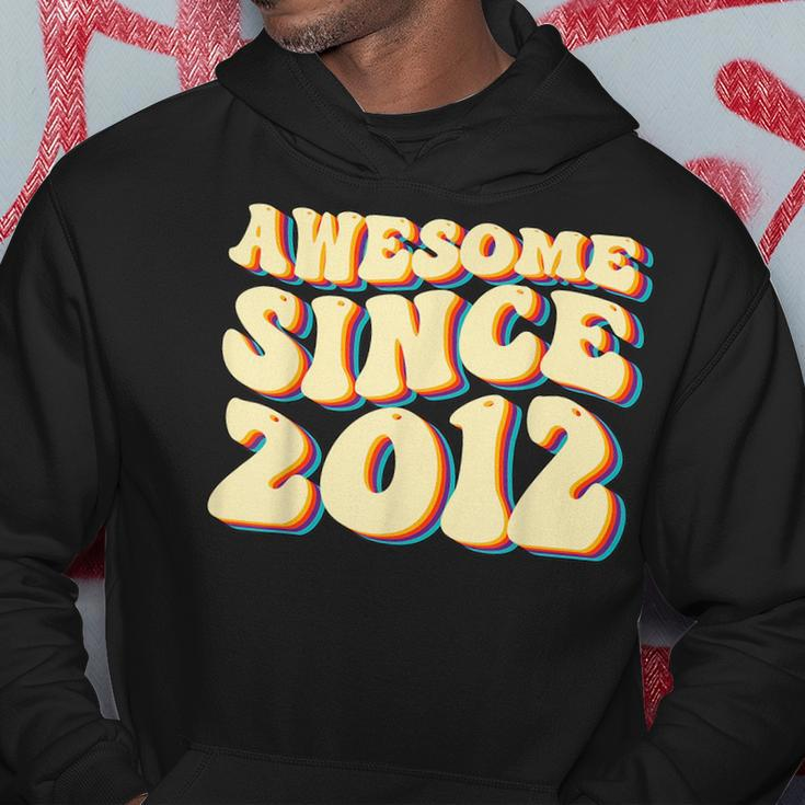 Awesome Since 2012 Groovy 11 Year Old 11Th Birthday Gift Hoodie Unique Gifts