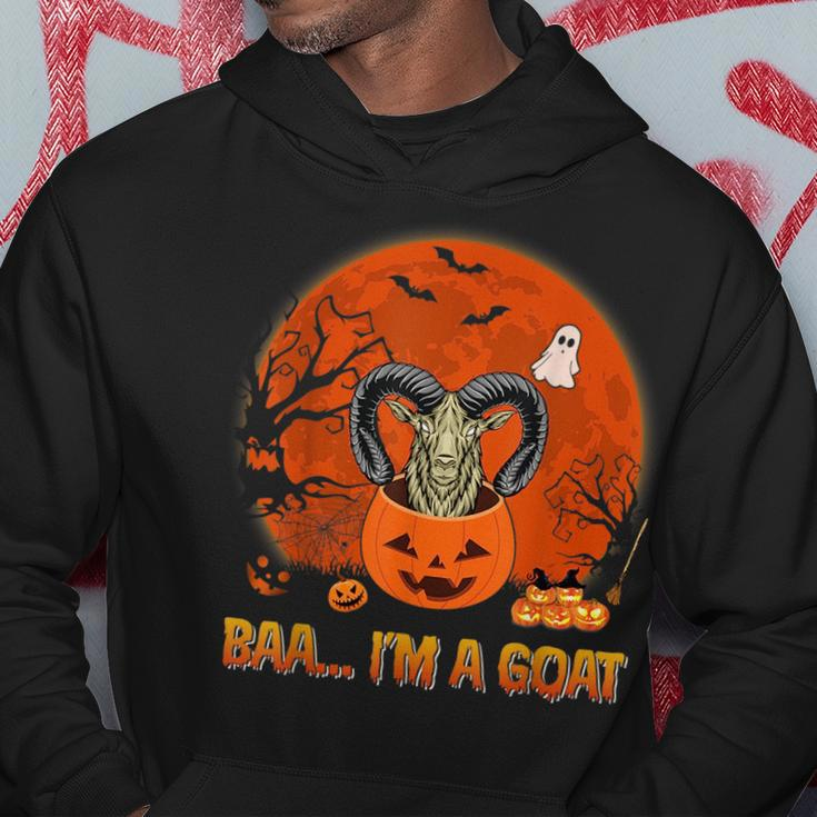 Baa Im Funny Goat Halloween Goat In Scary Pumpkins Farmer Hoodie Unique Gifts