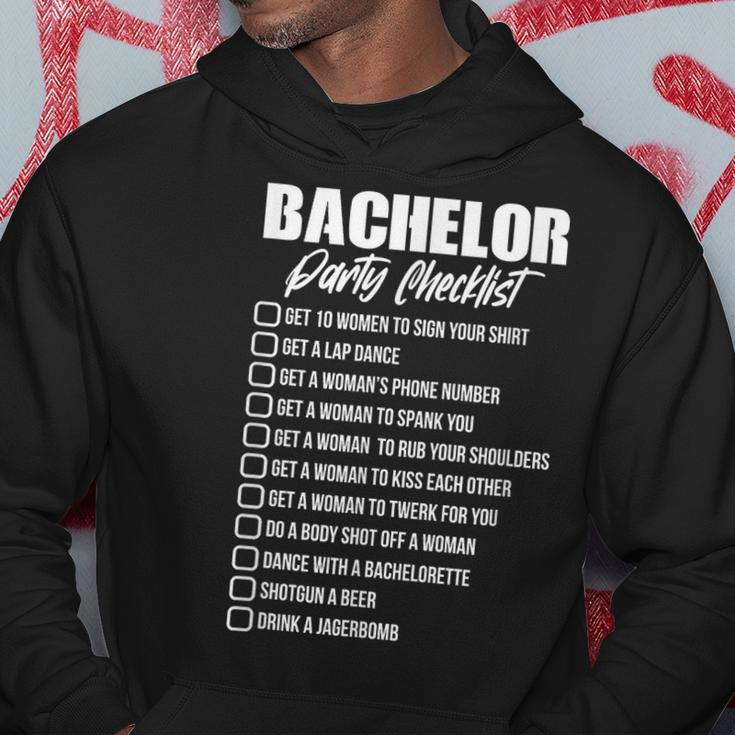 Bachelor Party Checklist Groom Groomsmen Stag Party Hoodie Unique Gifts