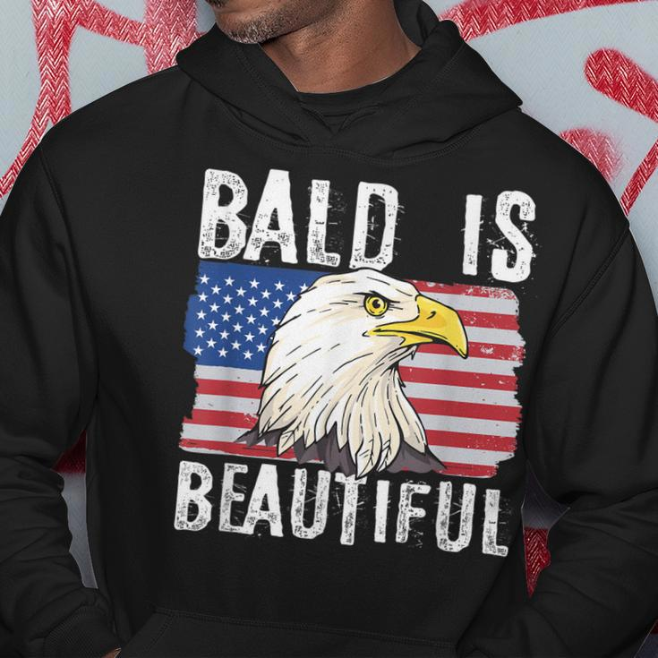 Bald Is Beautiful 4Th Of July Independence Day Bald Eagle Hoodie Unique Gifts