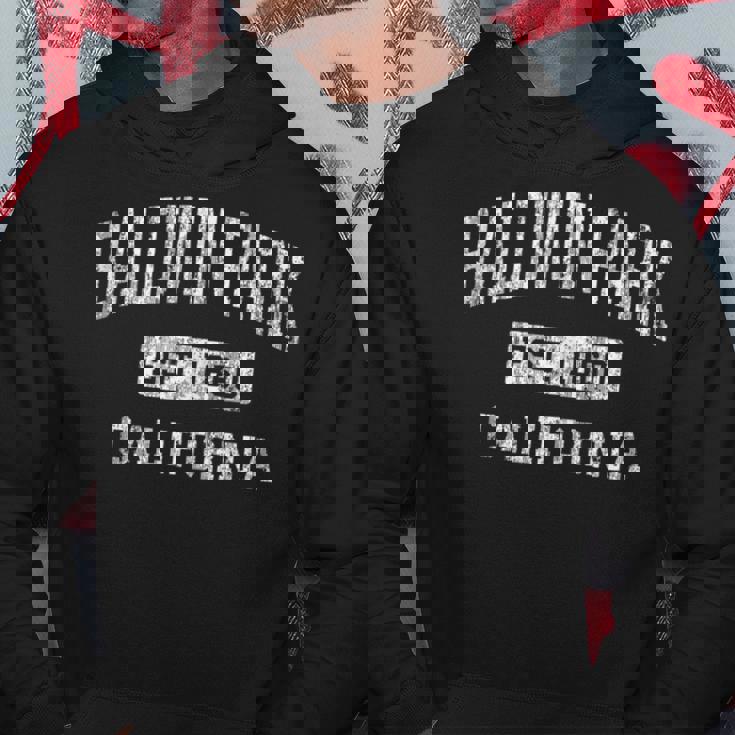 Baldwin Park California Ca Vintage Established Sports Hoodie Unique Gifts