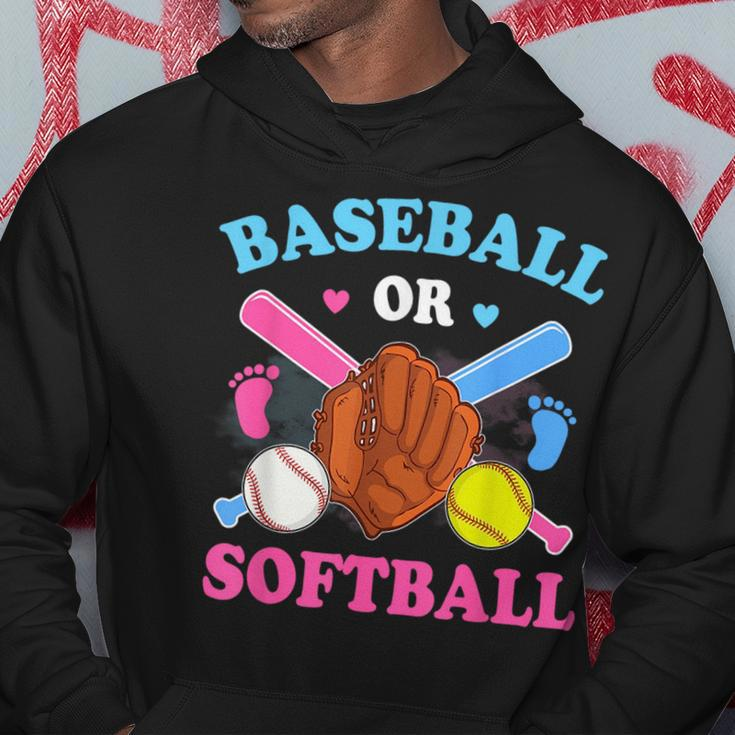 Baseball Or Softball Gender Reveal Baby Party Boy Girl Hoodie Unique Gifts
