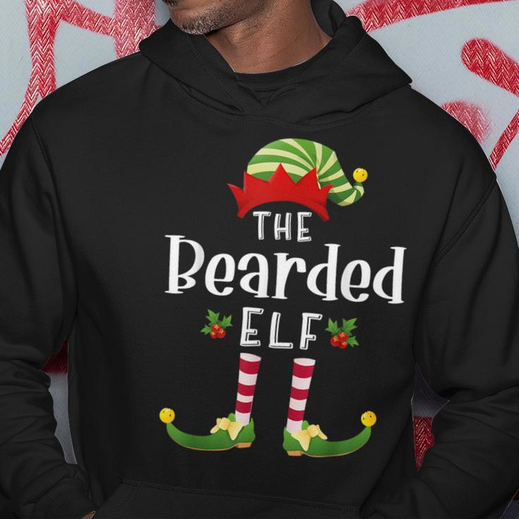 Bearded Christmas Elf Matching Pajama X-Mas Party Hoodie Funny Gifts
