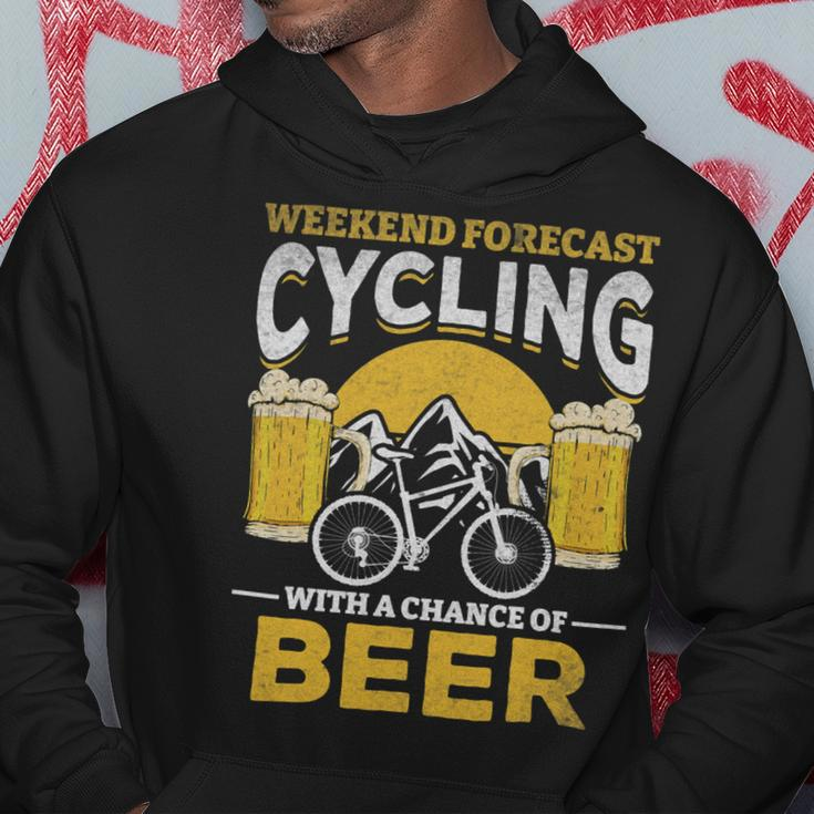 Beer Bicyclist Weekend Forecast Cycling With A Chance Of Beer Hoodie Unique Gifts