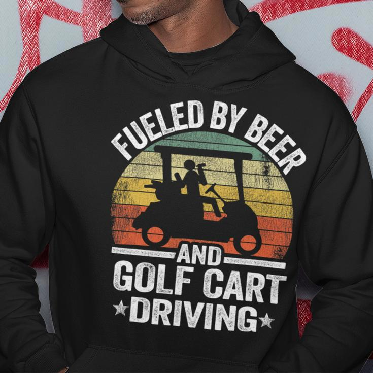Beer Fueled By Beer And Golf Cart Driving Humor Funny Golfing Hoodie Unique Gifts