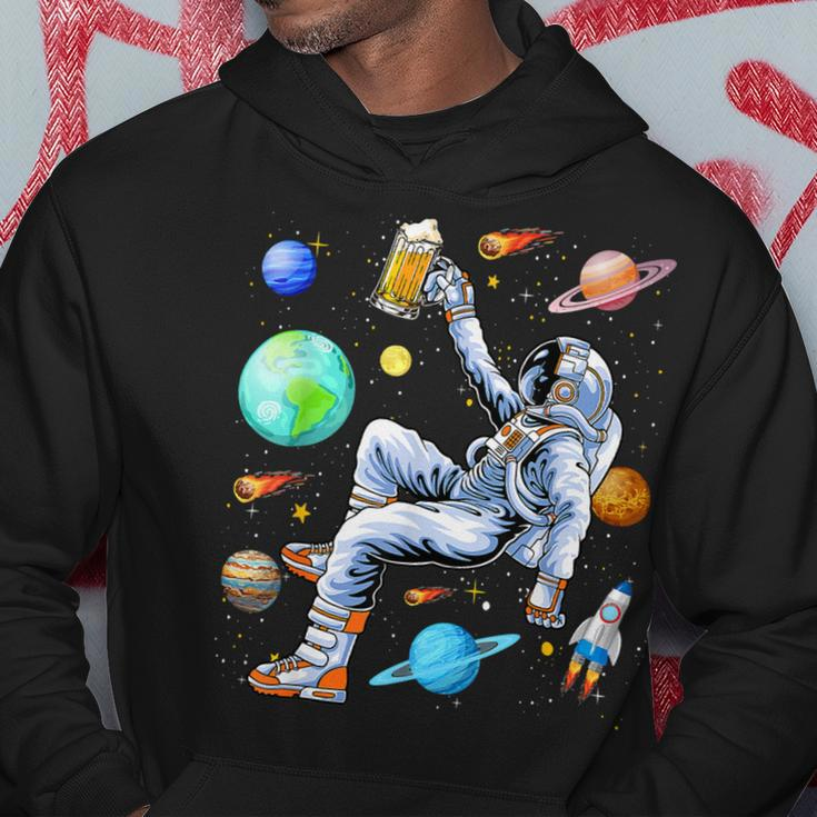 Beer Funny Astronaut Drinks Beer In Space Outer Space Beer Lover4 Hoodie Unique Gifts