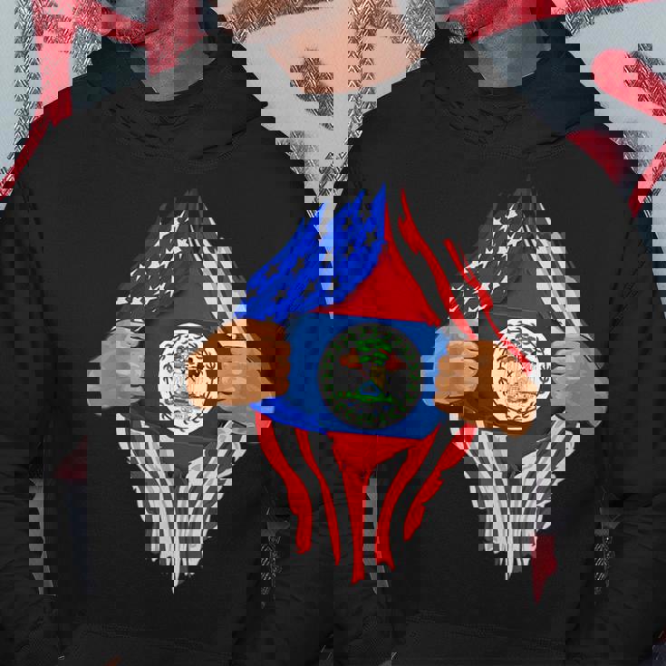 Belizean Blood Inside Me | Belize Flag Gift Hoodie Unique Gifts