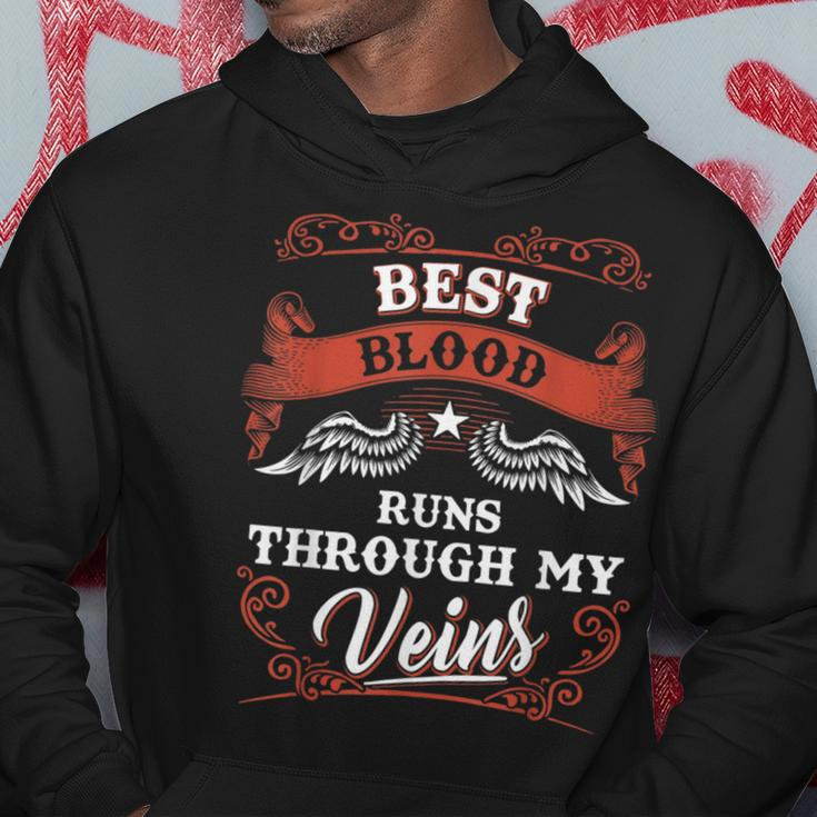 Best Blood Runs Through My Veins Family Christmas Hoodie Funny Gifts