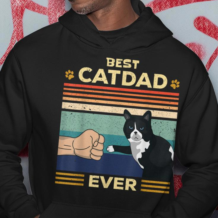 Best Cat Dad Ever Vintage Retro Cat Gifts Men Fathers Day Hoodie Unique Gifts
