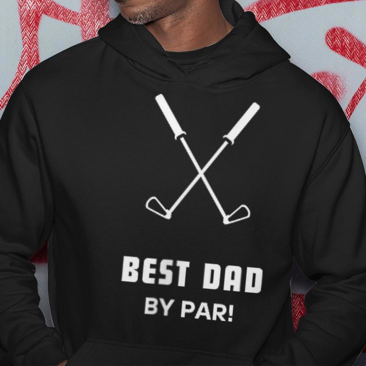 Best Dad By Par Fathers Day Funny Simple Golfer Husband Hoodie Funny Gifts