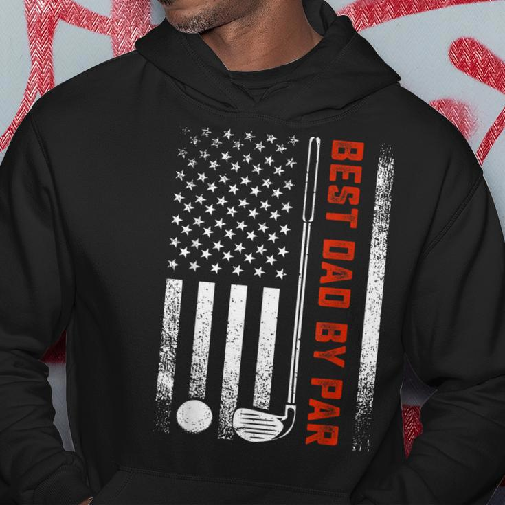 Best Dad By Par Funny Golf Daddy Fathers Day Us Flag Gifts Hoodie Unique Gifts