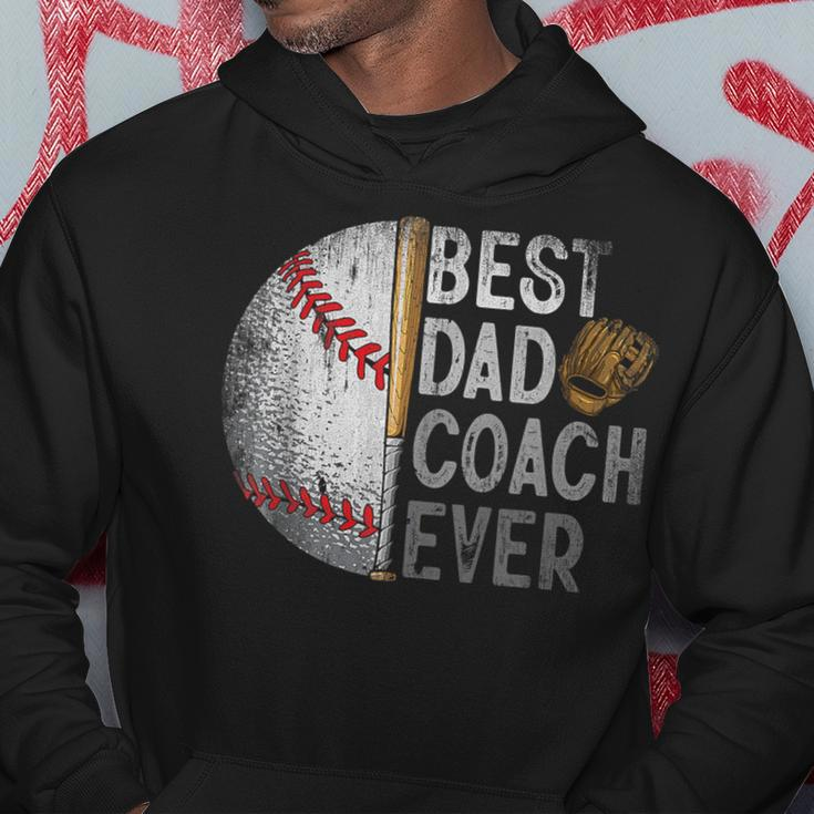 Best Dad Coach Ever Funny Baseball For Sport Lovers Fan Hoodie Funny Gifts