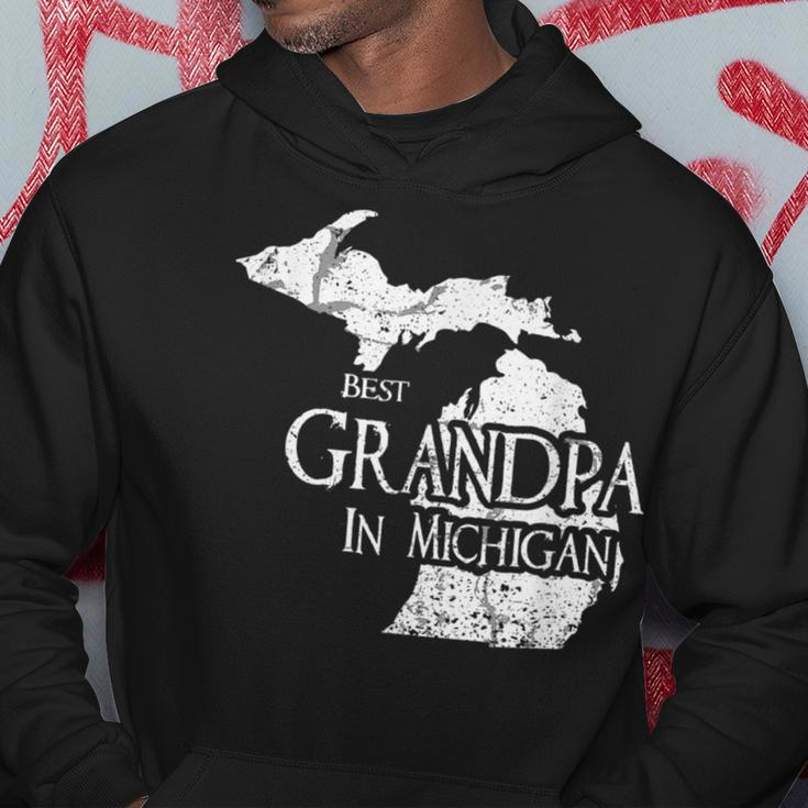 Best Grandpa In Michigan Funny Grandpa Hoodie Unique Gifts