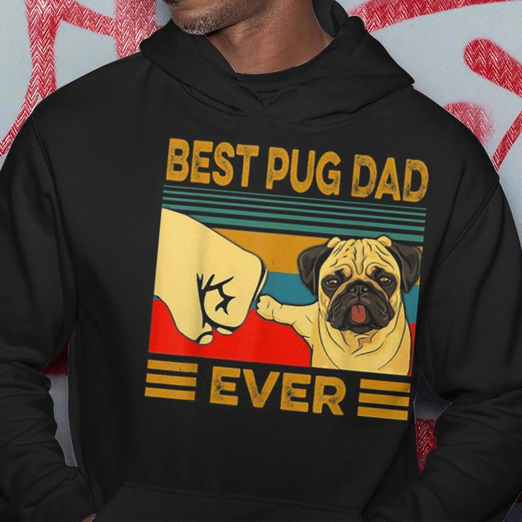 Best Pug Dad Ever Retro Vintage Hoodie Unique Gifts