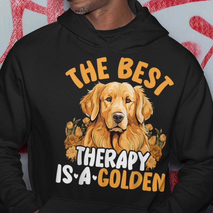 The Best Therapy Is A Golden Retriever Dog Lover Puppy Owner Hoodie Unique Gifts
