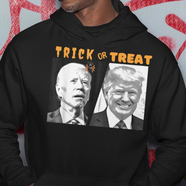 Biden Trump Halloween Trick Or Treat Political Hoodie Unique Gifts