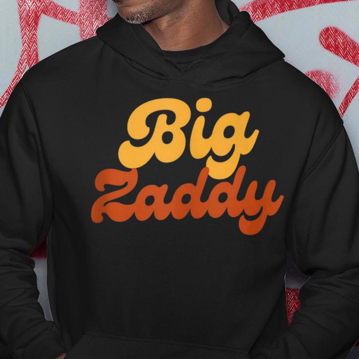 Big Zaddy Fathers Day Gift Present Retro Style Hoodie | Mazezy