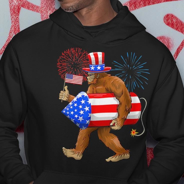 Bigfoot American Flag Funny 4Th Of July Sasquatch Believe Hoodie Personalized Gifts