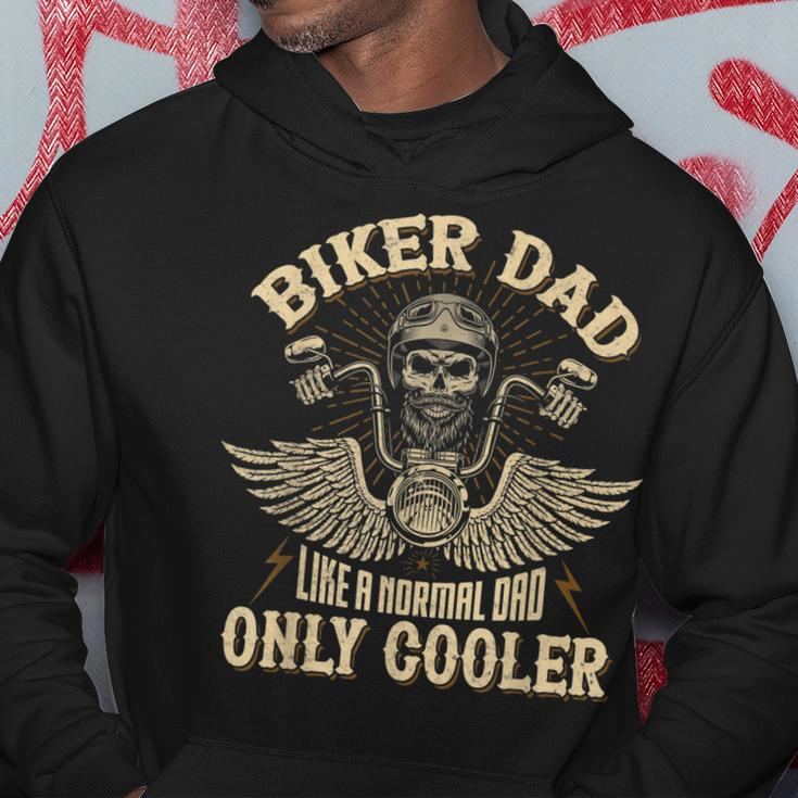 Biker Dad Motorcycle Fathers Day For Funny Father Biker Hoodie Unique Gifts