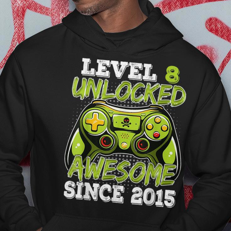 Birthday Boy Video Game Level 8 Unlocked Awesome Since 2015 Hoodie Unique Gifts