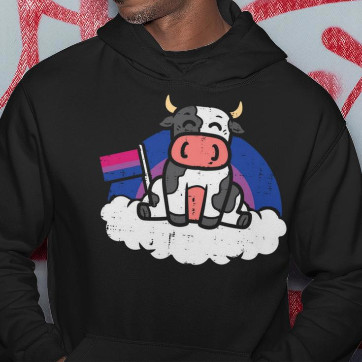 Bisexual Flag Cow Lgbt Bi Pride Stuff Farmer Animal Hoodie Unique Gifts