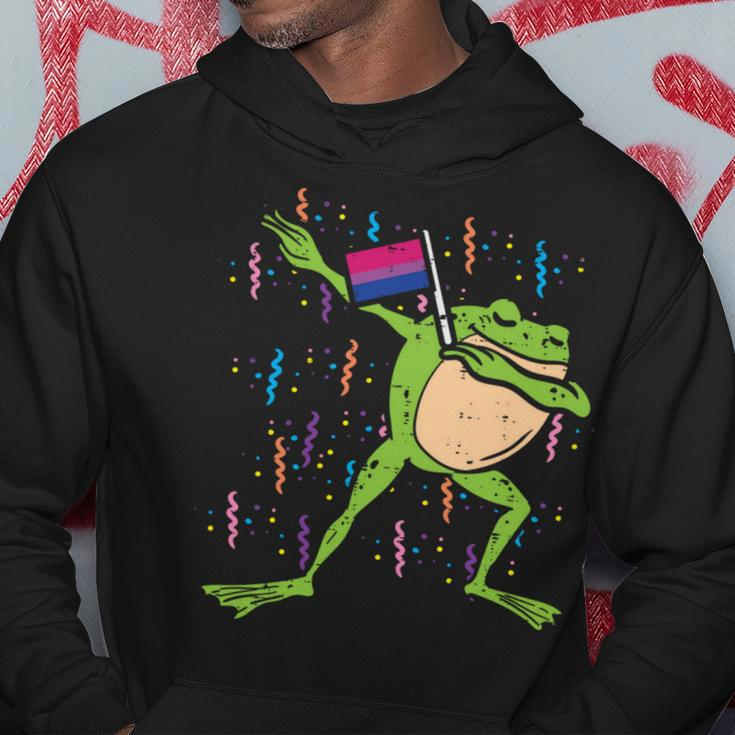Bisexual Flag Frog Dab Lgbt Bi Pride Stuff Animal Hoodie Unique Gifts
