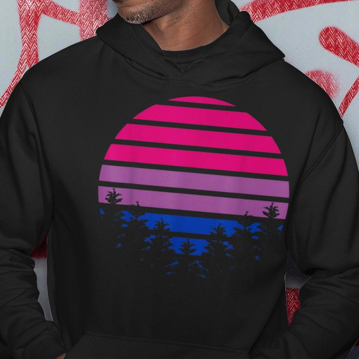 Bisexual Flag Retro Sunset Lgbt Bi Pride Gifts Hoodie Unique Gifts