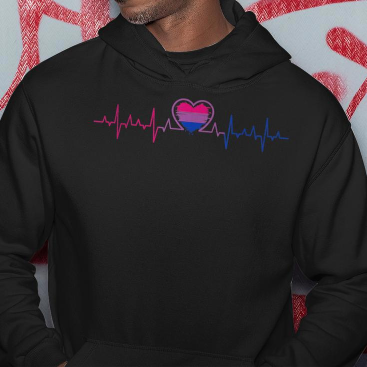 Bisexual Heartbeat - Bi Pride Bisexual Gift Bisexuality Gift Hoodie Unique Gifts