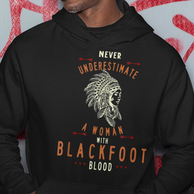 Blackfoot Native American Indian Woman Never Underestimate Native American Funny Gifts Hoodie Unique Gifts