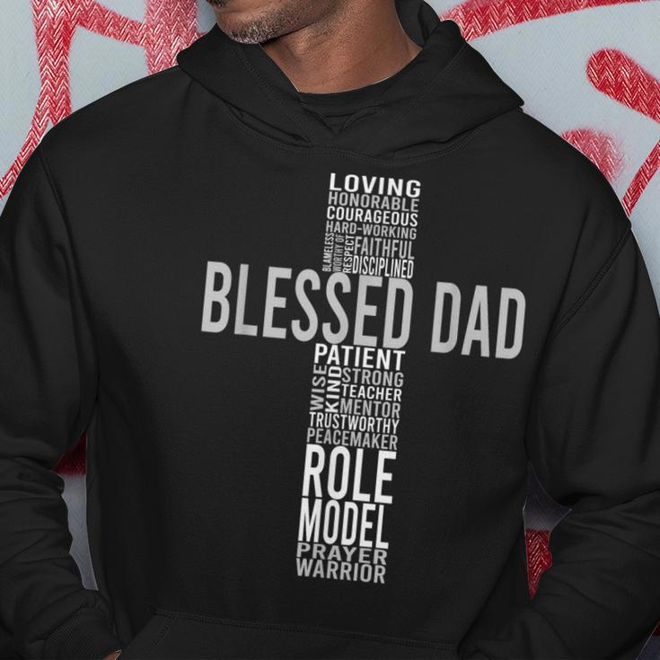 Blessed Loving Dad Cross Inspiration Hoodie Funny Gifts