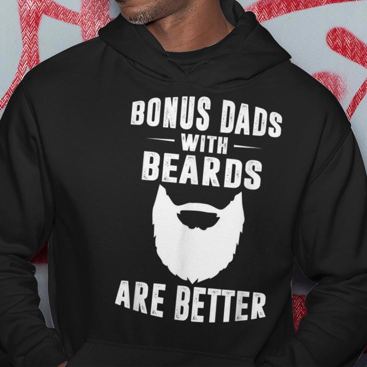Bonus Dads With Beards Are Better Gift Funny Bonus Dad Gift For Mens Hoodie Unique Gifts