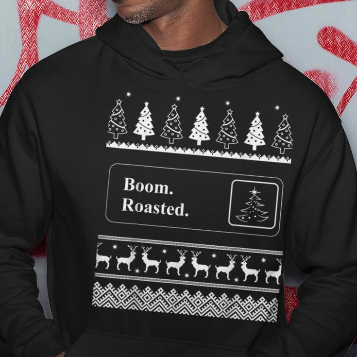 Boom Roasted Office Party Ugly Christmas Sweater Hoodie Unique Gifts