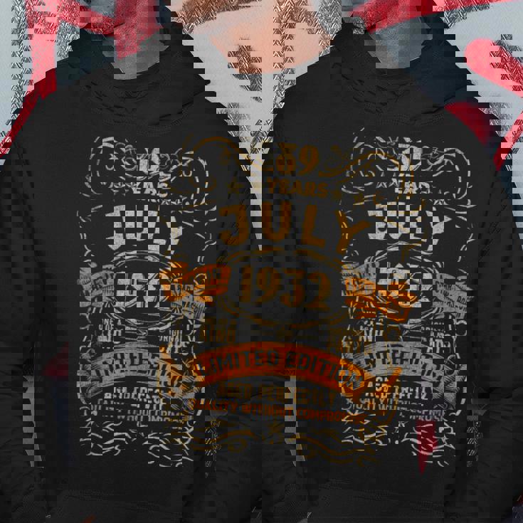 Born In July 1932 89Th Birthday Gift Party 89 Years Old Hoodie Unique Gifts