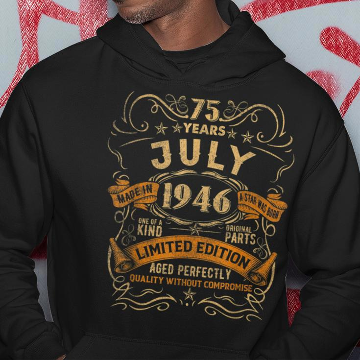 Born In July 1946 75Th Birthday Gift Party 75 Years Old Hoodie Unique Gifts