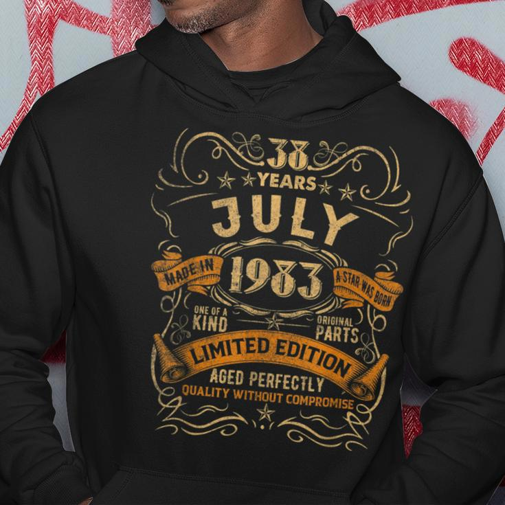 Born In July 1983 38Th Birthday Gift Party 38 Years Old Hoodie Unique Gifts