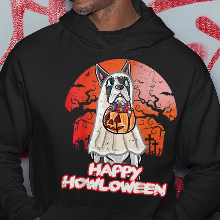 Boston Terrier Happy Halloween Costume Ghost Hoodie Unique Gifts