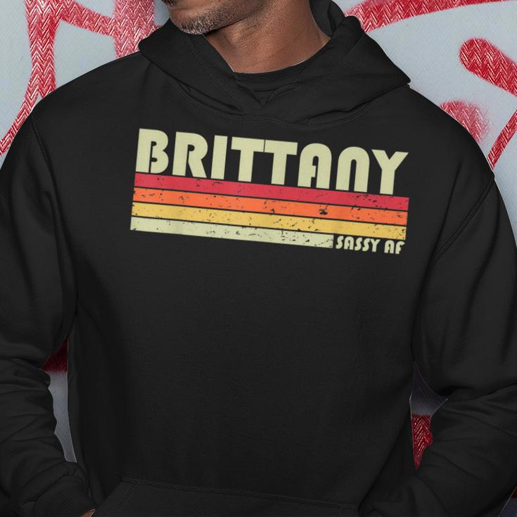 Brittany Gift Name Personalized Retro Vintage 80S Birthday Hoodie Unique Gifts